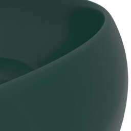 Rackhams Luxury Wash Basin Round Matt Dark Green 40x15 cm Ceramic - thumbnail 5