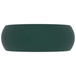 Rackhams Luxury Wash Basin Round Matt Dark Green 40x15 cm Ceramic - thumbnail 4