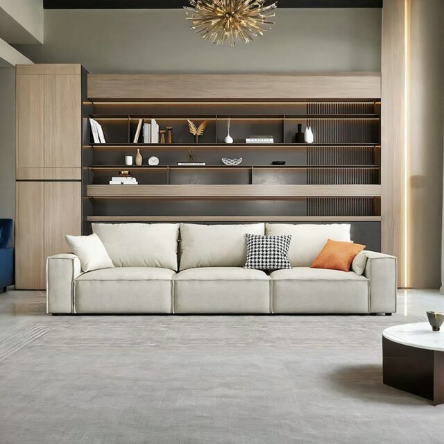 Rackhams R67 Anselm Three Seater, Four Seater Sofa, Corner Sofa, Leathaire - Three Seater Corner 330cm - Blue - image 1