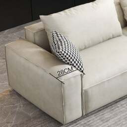 Rackhams R67 Anselm Three Seater, Four Seater Sofa, Corner Sofa, Leathaire - Three Seater Corner 330cm - Blue - thumbnail 3