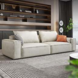 Rackhams R67 Anselm Three Seater, Four Seater Sofa, Corner Sofa, Leathaire - Three Seater Corner 330cm - Blue - thumbnail 5