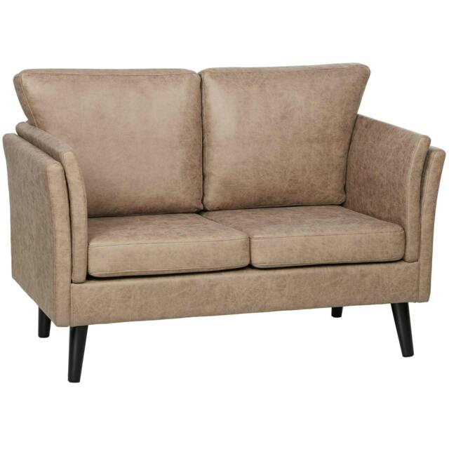 Rackhams Two-Seater Leathaire Sofa - Light Brown