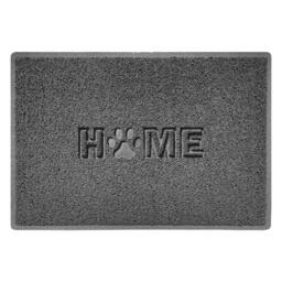 Rackhams Embossed Home Paw Spaghetti Indoor Doormat - Dark Grey - 90cm x 60cm