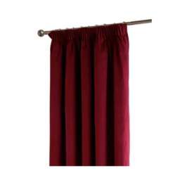 Rackhams Ultimate Velvet Pencil Pleat Curtains - Burgundy - 229cm x 183cm - Burgundy - 100% Polyester - thumbnail 1