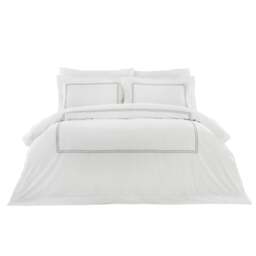 Rackhams Cleopatra Pillow Case - Silver - Oxford (Singles) - Silver - 100% Mixed - thumbnail 2