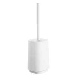 Rackhams White Plastic Freestanding Square Toilet Brush and Holder - thumbnail 1