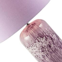 Rackhams Modern Lavender Lilac Marble Drip Snowflake Glass Lamp with Shade - thumbnail 4