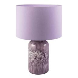 Rackhams Modern Lavender Lilac Marble Drip Snowflake Glass Lamp with Shade - thumbnail 6