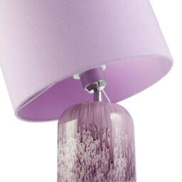 Rackhams Modern Lavender Lilac Marble Drip Snowflake Glass Lamp with Shade - thumbnail 5