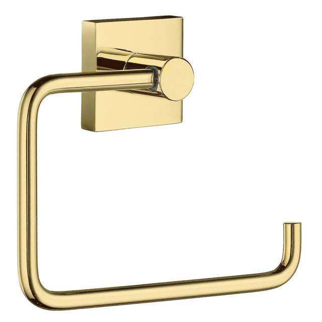 Rackhams Polished Brass Toilet Roll Holder - image 1