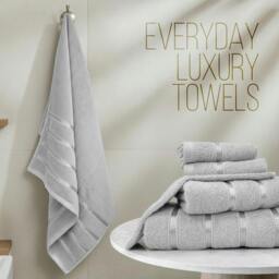 Rackhams Boston 8 PCS Towel Bale Set - Silver - Silver - thumbnail 3