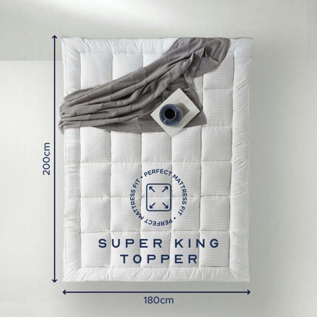 Rackhams Luxurious Hotel Extra Deep 10cm Mattress Topper - Super King - image 1