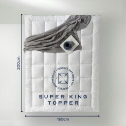 Rackhams Luxurious Hotel Extra Deep 10cm Mattress Topper - Super King
