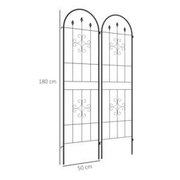 Rackhams Set of Two Spiral Anchor Garden Trellis Panels - thumbnail 3