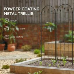 Rackhams Set of Two Spiral Anchor Garden Trellis Panels - thumbnail 6