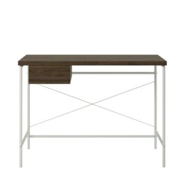 Rackhams Webster Computer Desk with 1 Drawer in Walnut Look - thumbnail 1