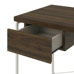 Rackhams Webster Computer Desk with 1 Drawer in Walnut Look - thumbnail 4