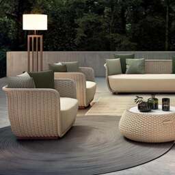 Rackhams Eusden Rattan Outdoor Sofa Set, Outdoor Furniture - Beige - Coffee Table Set - No - thumbnail 4