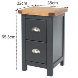 Rackhams Dunkeld 2-Drawer Petite Bedside Cabinet - thumbnail 4