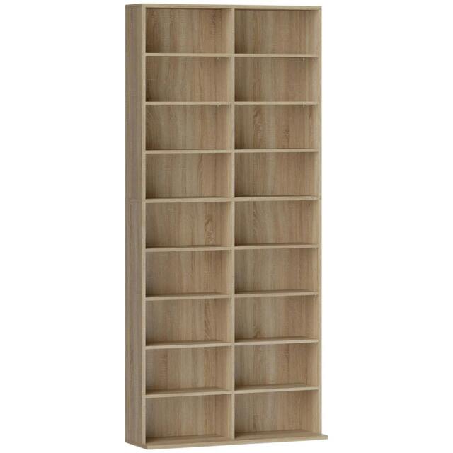 Rackhams 640 CD Storage Tower - Nature Wood Finish
