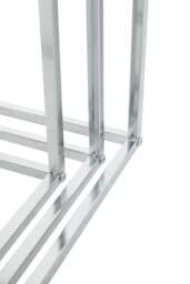 Rackhams Fulton Matte White Nest Of 3 Tables With Chrome Frame - thumbnail 6