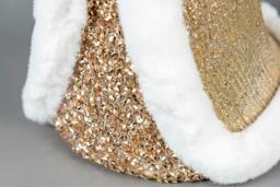 Rackhams 58cm Gold Santa Christmas Figurine with Gold Costume, White Fur Trim and Long Beard - thumbnail 5