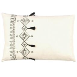 Rackhams Pritta Tassel Cushion Cover - Natural - 40cm x 60cm - Natural - 100% Cotton