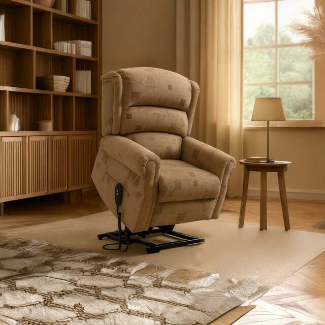 Rackhams Malton Patterned Rise and Recline Armchair Electric Dual Motor - image 1
