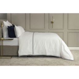 Rackhams Savoy Duvet Cover Set - Navy - Single - Navy - 80% Egyptian Cotton/20% Cotton - thumbnail 2