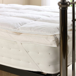 Rackhams Goose Feather & Down Mattress Topper - Single - White - Cotton - thumbnail 2