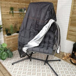 Rackhams Double Egg Garden Chair Covers Waterproof Protective Outdoor Anti UV Windproof Heavy Duty Swing Chair Cover With Zipper for Egg Chair
