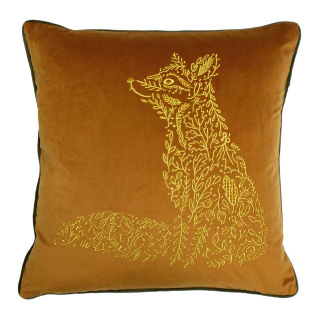 Rackhams Forest Fauna Fox Cushion Cover - Rust/Mink - 50cm x 50cm - Rust/Mink - 100% Polyester - image 1