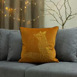 Rackhams Forest Fauna Fox Cushion Cover - Rust/Mink - 50cm x 50cm - Rust/Mink - 100% Polyester - thumbnail 5