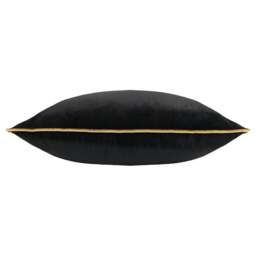 Rackhams Meridian Velvet Cushion Cover - Black/Gold - 45cm x 45cm - Black/Gold - 100% Polyester - thumbnail 3