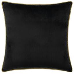 Rackhams Meridian Velvet Cushion Cover - Black/Gold - 45cm x 45cm - Black/Gold - 100% Polyester - thumbnail 2
