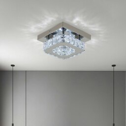 Rackhams 20cm Modern Square Crystal Ceiling Light - thumbnail 4