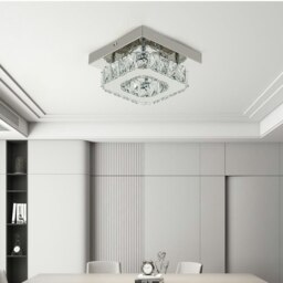 Rackhams 20cm Modern Square Crystal Ceiling Light