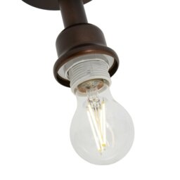 Rackhams Contemporary Designer Short Semi Flush Matt Bronze Ceiling Rose - thumbnail 3