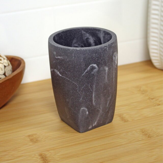 Rackhams Octavia Grey Marble & Chrome Tumbler - image 1