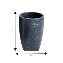 Rackhams Octavia Grey Marble & Chrome Tumbler - thumbnail 2