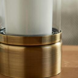 Rackhams Chepstow Antique Brass & Glass Touch Table Lamp - thumbnail 5