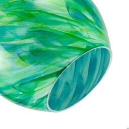Rackhams Modern Green Toned Glass Pendant Shade with Brushed Leaves Design - thumbnail 5