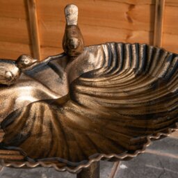 Rackhams 81cm Bronze Effect Garden Patio Bird Bath with Bird Sculptures - thumbnail 6