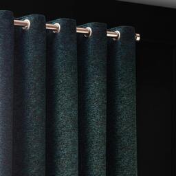 Rackhams New Galaxy Chenille Eyelet Curtains - Emerald - 168cm x 137cm - Emerald - 100% Polyester - thumbnail 3