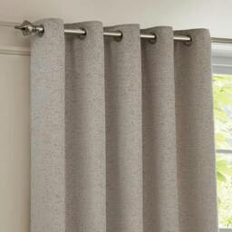 Rackhams New Galaxy Chenille Eyelet Curtains - Silver - 117cm x 137cm - Silver - 100% Polyester - thumbnail 3