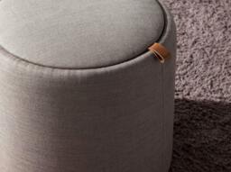 Rackhams Grey fabric pouffe 5073 - thumbnail 6