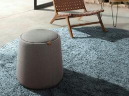 Rackhams Grey fabric pouffe 5073 - thumbnail 1