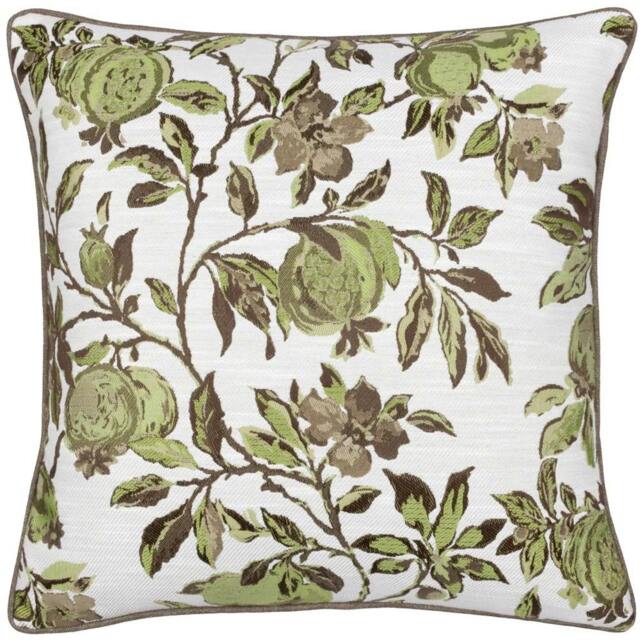 Rackhams Jacquard Pomegranate Cushion Cover - Green - 50cm x 50cm - Green - 100% Polyester - image 1