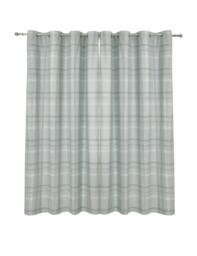 Rackhams Printed Check Boutique Eyelet Curtain - Green - (117cm x 183cm - 8 Eyelets) - thumbnail 6