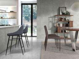Rackhams Grey Fabric Stool 4103 - thumbnail 4